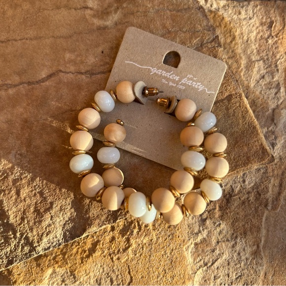 Natural Wood Statement Hoops NWT - Picture 4 of 6